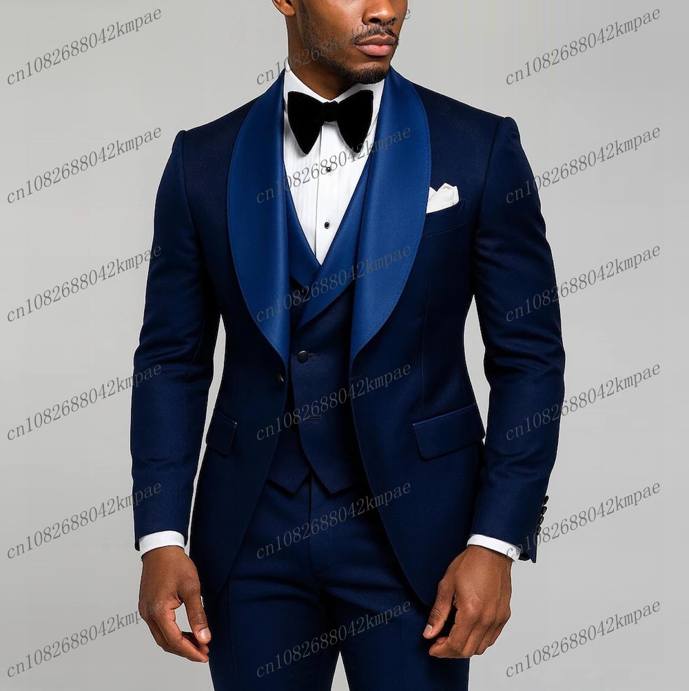 Men Grooming Outfit - Yeni Lacivert Resmi Erkek Takımı Damat