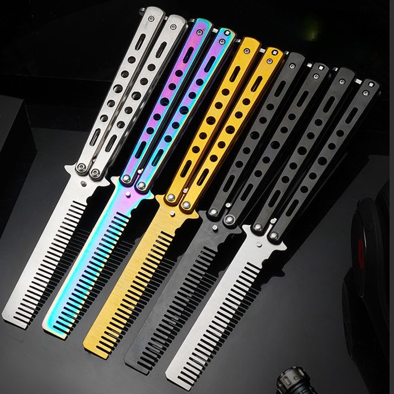 Men'S Grooming Brush - Taşınabilir Kelebek Tarak Ucu Katlanır Tarak