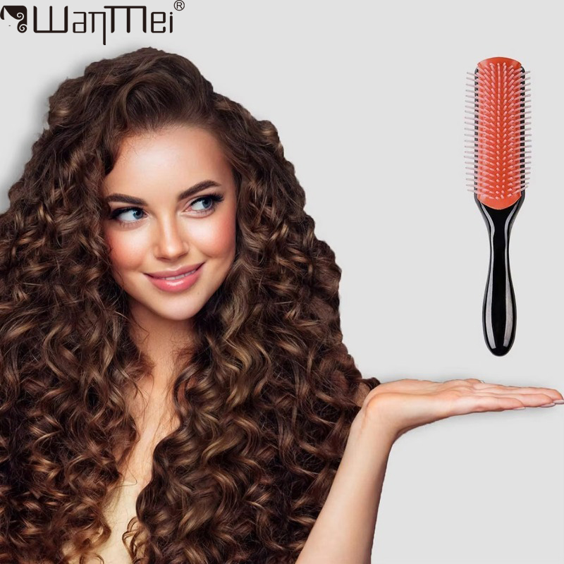 Men'S Grooming Brush - WANMEI Şekillendirici Kıvırcık Saç Fırçası Doğal