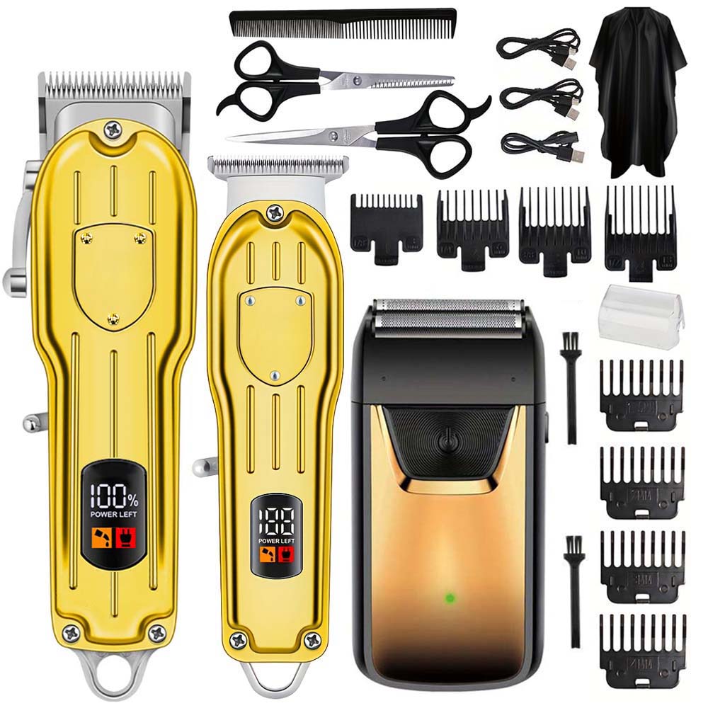Men Grooming Outfit - LCD Ekranlı Profesyonel Saç Kesme Makinesi
