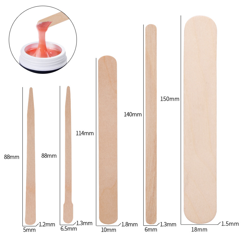 Hair Wax Stick - 100 adet tek kullanımlık ağda ahşap