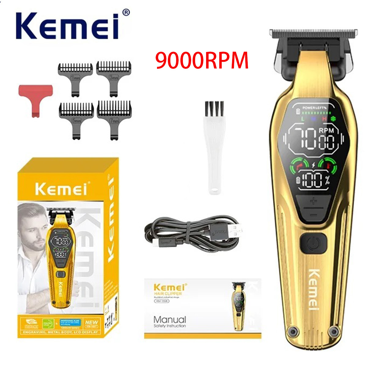 Grooming Men'S Eyebrows - Kemei Erkek Saç Kesme Makinesi Profesyonel