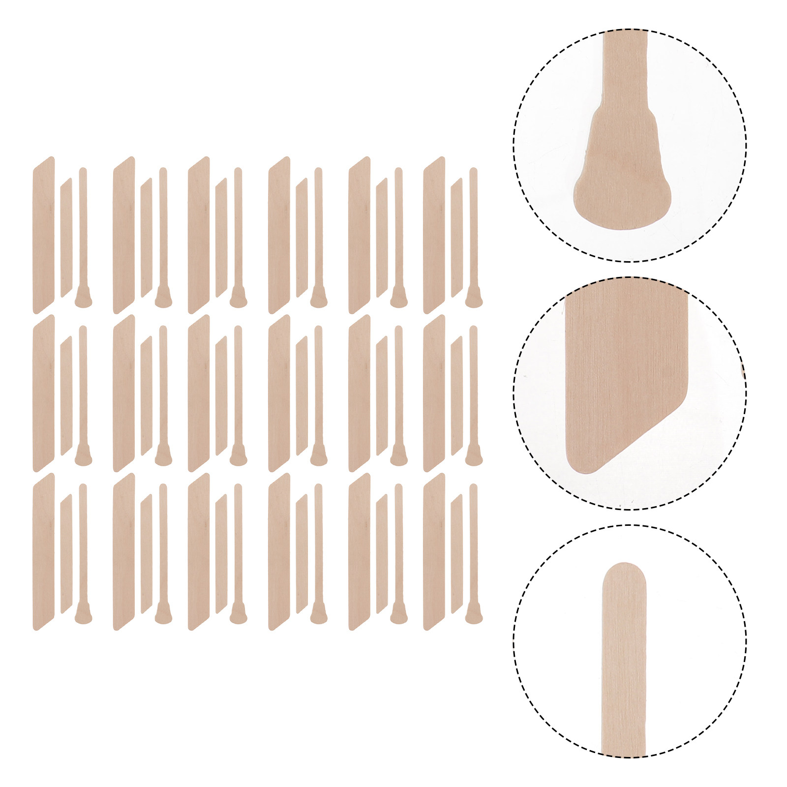 Hair Wax Stick - 150 Adet Ahşap Balmumu Çubukları Aplikatörü,