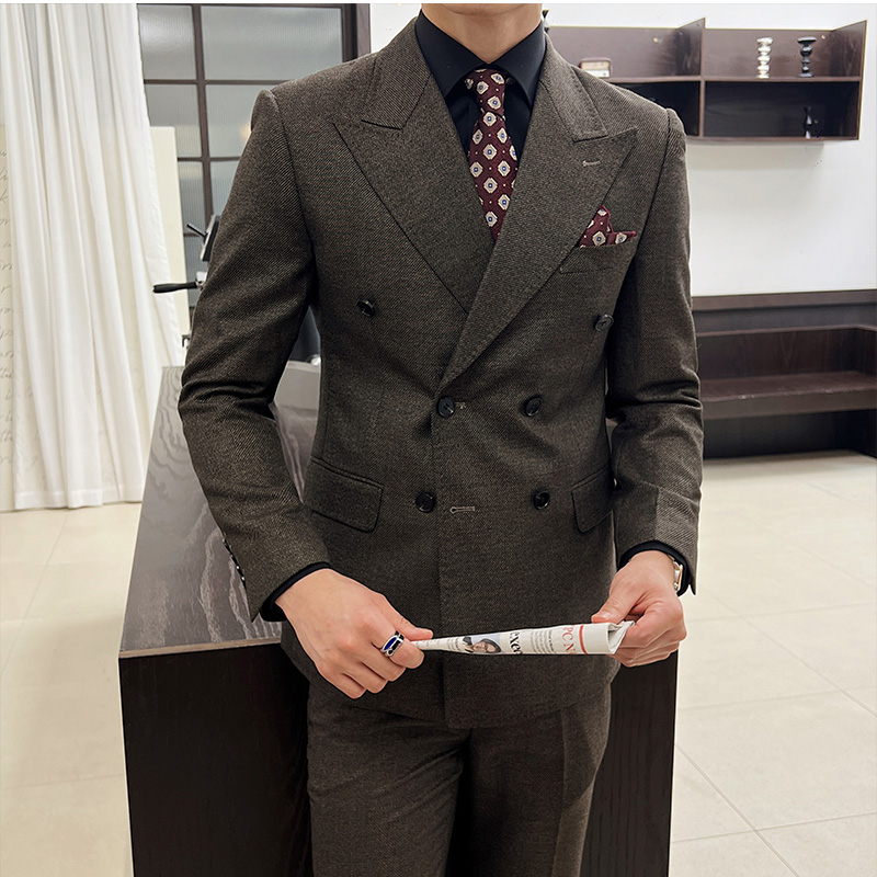 Erkekler Vintage lüks çift göğ - Men Grooming Outfit incelemesi ve fiyatı