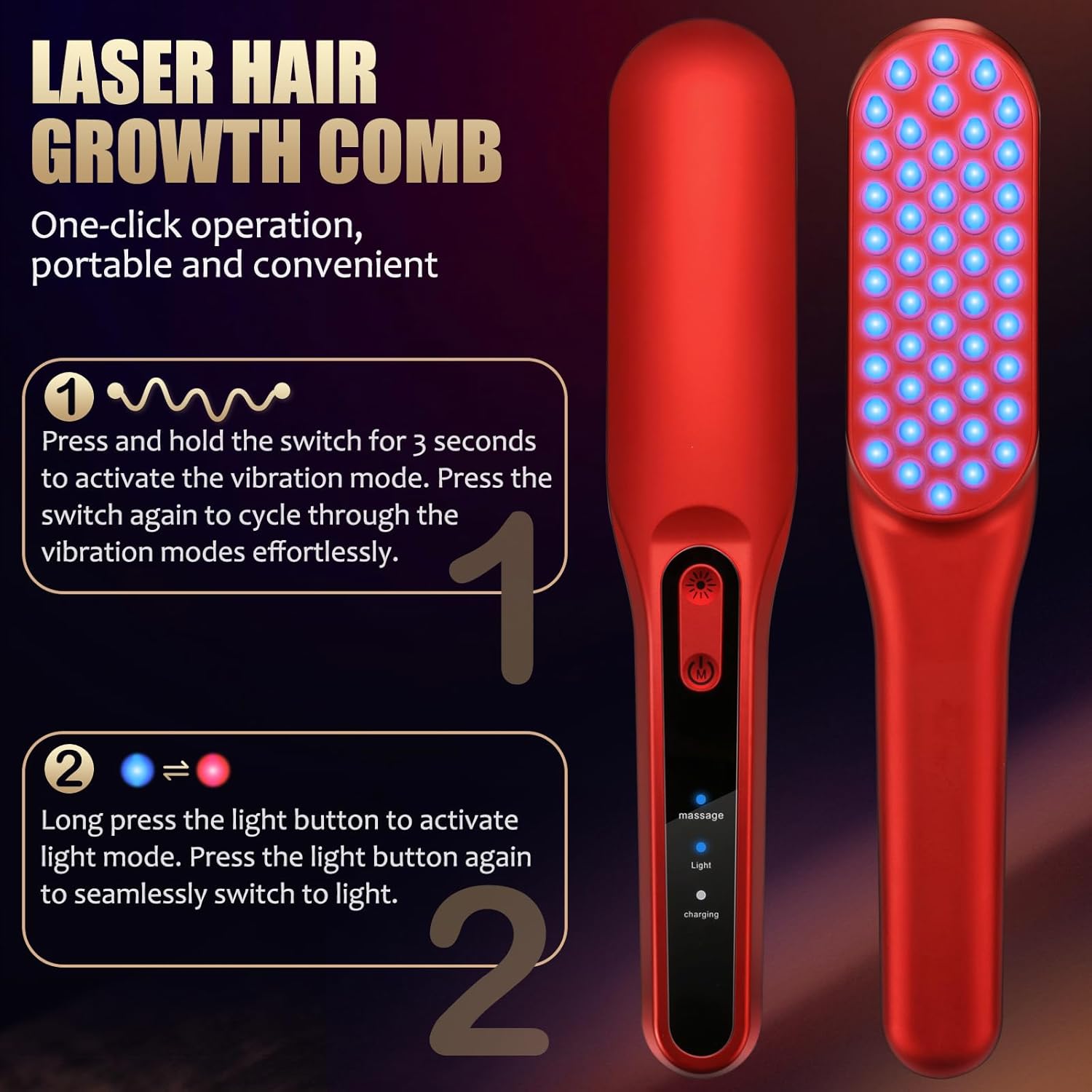 Lazer Saç Çıkarma Tarağı, Kırm - Men'S Grooming Brush incelemesi ve fiyatı